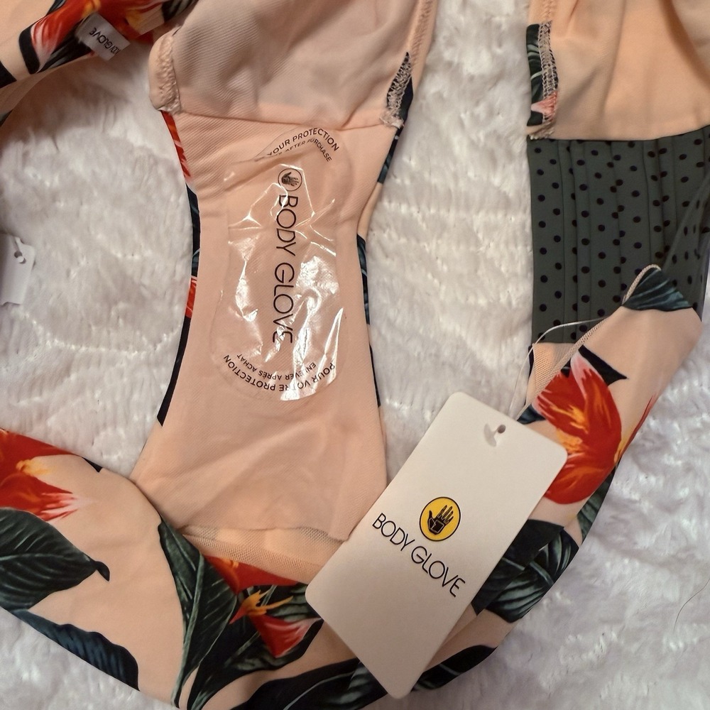 Body Glove Swimsuit Size 3X Floral Peach Two Piece Bikini Set New With Tag - Picture 5 of 9